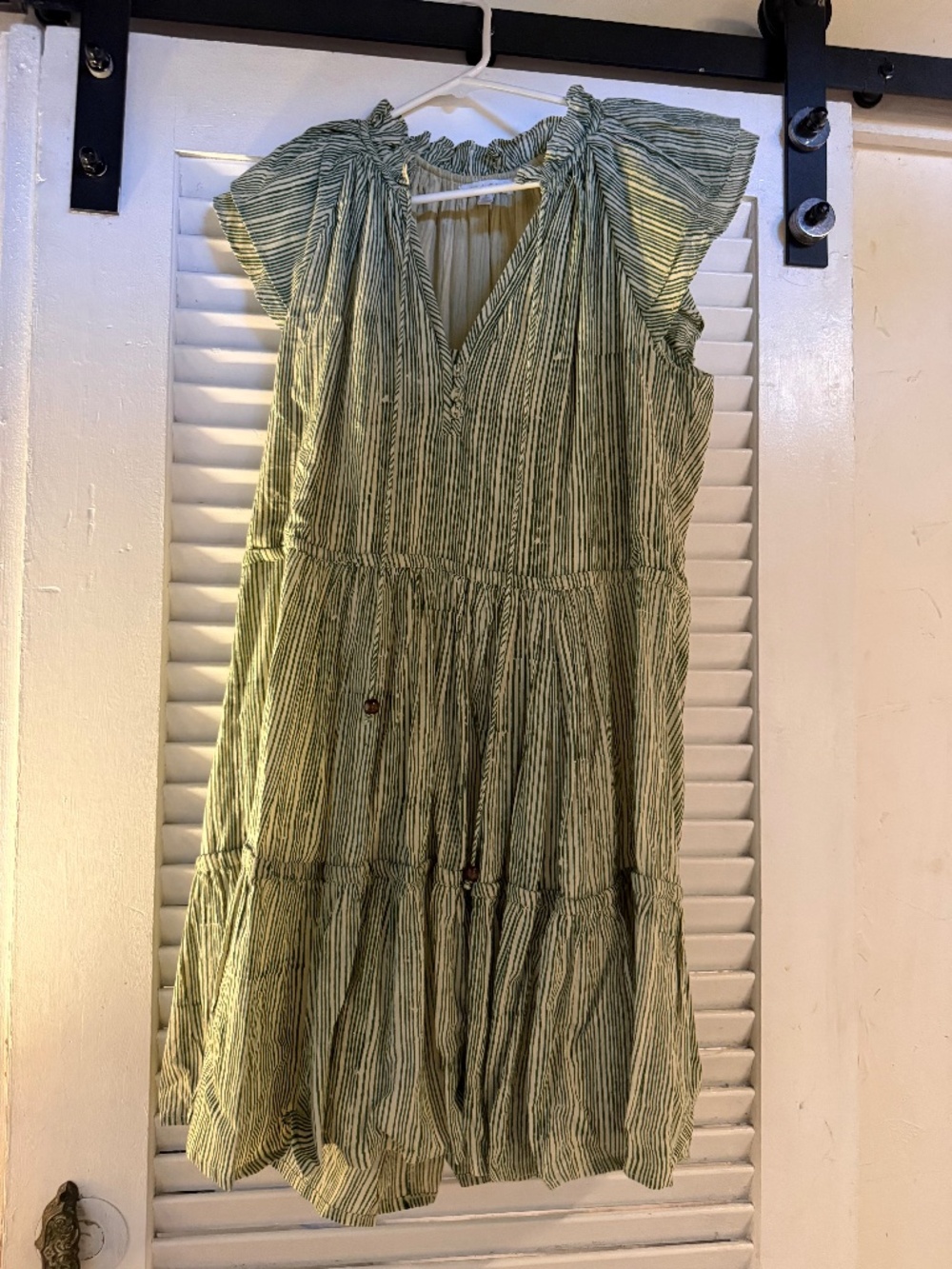 Green and Cream Anna Cate Dress
